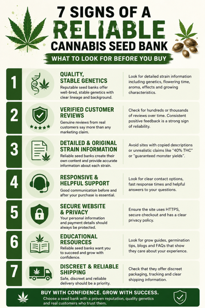 7 signs of reliable cannabis seed supplier in Australia